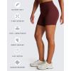 imageAoxjox Breeze Workout Biker Shorts for Women Tummy Control High Waisted Exercise Athletic Gym Running Yoga Short 6quotRum Raisin