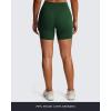 imageAoxjox Breeze Workout Biker Shorts for Women Tummy Control High Waisted Exercise Athletic Gym Running Yoga Short 6quotStorm Green