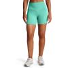 imageAoxjox Breeze Workout Biker Shorts for Women Tummy Control High Waisted Exercise Athletic Gym Running Yoga Short 6quotTurquoise