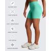 imageAoxjox Breeze Workout Biker Shorts for Women Tummy Control High Waisted Exercise Athletic Gym Running Yoga Short 6quotTurquoise