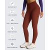 imageAoxjox High Waisted Yoga Pants for Women Hidden Scrunch CrossWaist Buttery Soft Crossover Workout Venus Leggings 26quotCherry Mahogany