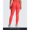 imageAoxjox High Waisted Yoga Pants for Women Hidden Scrunch CrossWaist Buttery Soft Crossover Workout Venus Leggings 26quotFiery Coral See Through