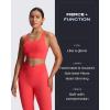 imageAoxjox High Waisted Yoga Pants for Women Hidden Scrunch CrossWaist Buttery Soft Crossover Workout Venus Leggings 26quotFiery Coral See Through