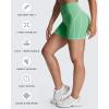 imageAoxjox Lexi Lined Workout Biker Shorts for Women Tummy Control High Waisted Exercise Athletic Gym Running Yoga Short 6quotKatydid GreenWhite