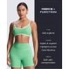 imageAoxjox Lexi Lined Workout Biker Shorts for Women Tummy Control High Waisted Exercise Athletic Gym Running Yoga Short 6quotKatydid GreenWhite