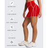 imageAoxjox Lexi Lined Workout Biker Shorts for Women Tummy Control High Waisted Exercise Athletic Gym Running Yoga Short 6quotRacing RedWhite