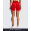 imageAoxjox Lexi Lined Workout Biker Shorts for Women Tummy Control High Waisted Exercise Athletic Gym Running Yoga Short 6quotRacing RedWhite