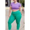 imageAoxjox Short Sleeve Crop Tops for Women Classic Longline Baby Tee Workout T Shirt TopChive Blossom