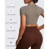 imageAoxjox Short Sleeve Crop Tops for Women Classic Longline Baby Tee Workout T Shirt TopDriftwood