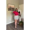imageAoxjox Short Sleeve Crop Tops for Women Classic Longline Baby Tee Workout T Shirt TopLove Potion