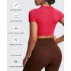imageAoxjox Short Sleeve Crop Tops for Women Classic Longline Baby Tee Workout T Shirt TopLove Potion