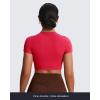 imageAoxjox Short Sleeve Crop Tops for Women Classic Longline Baby Tee Workout T Shirt TopLove Potion
