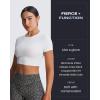 imageAoxjox Short Sleeve Crop Tops for Women Classic Longline Baby Tee Workout T Shirt TopSnow White