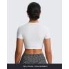 imageAoxjox Short Sleeve Crop Tops for Women Classic Longline Baby Tee Workout T Shirt TopSnow White