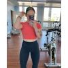 imageAoxjox Short Sleeve Crop Tops for Women Classic Longline Baby Tee Workout T Shirt TopSpiced Coral