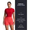 imageAoxjox Siren Workout Biker Shorts for Women Tummy Control High Waisted Hidden Scrunch Athletic Gym Yoga Short 5quot6quot7quotFiery Coral Size Down  If in Between Sizes
