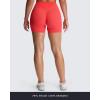 imageAoxjox Siren Workout Biker Shorts for Women Tummy Control High Waisted Hidden Scrunch Athletic Gym Yoga Short 5quot6quot7quotFiery Coral Size Down  If in Between Sizes