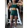 imageAoxjox Siren Workout Biker Shorts for Women Tummy Control High Waisted Hidden Scrunch Athletic Gym Yoga Short 5quot6quot7quotForest Green