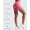 imageAoxjox Trinity Workout Biker Shorts for Women CrossWaist Crossover High Waisted Tummy Control Athletic Running Yoga Short 6quotAzalea Pink