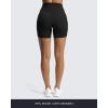 imageAoxjox Trinity Workout Biker Shorts for Women CrossWaist Crossover High Waisted Tummy Control Athletic Running Yoga Short 6quotBlack