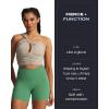 imageAoxjox Trinity Workout Biker Shorts for Women CrossWaist Crossover High Waisted Tummy Control Athletic Running Yoga Short 6quotBottle Green