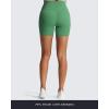 imageAoxjox Trinity Workout Biker Shorts for Women CrossWaist Crossover High Waisted Tummy Control Athletic Running Yoga Short 6quotBottle Green