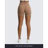 imageAoxjox Trinity Workout Biker Shorts for Women CrossWaist Crossover High Waisted Tummy Control Athletic Running Yoga Short 6quotBrownie