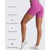 imageAoxjox Trinity Workout Biker Shorts for Women CrossWaist Crossover High Waisted Tummy Control Athletic Running Yoga Short 6quotCattleya Purple