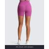 imageAoxjox Trinity Workout Biker Shorts for Women CrossWaist Crossover High Waisted Tummy Control Athletic Running Yoga Short 6quotCattleya Purple