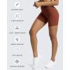 imageAoxjox Trinity Workout Biker Shorts for Women CrossWaist Crossover High Waisted Tummy Control Athletic Running Yoga Short 6quotCherry Mahogany