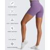 imageAoxjox Trinity Workout Biker Shorts for Women CrossWaist Crossover High Waisted Tummy Control Athletic Running Yoga Short 6quotChive Blossom