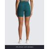 imageAoxjox Trinity Workout Biker Shorts for Women CrossWaist Crossover High Waisted Tummy Control Athletic Running Yoga Short 6quotDeep Lagoon