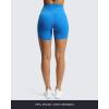 imageAoxjox Trinity Workout Biker Shorts for Women CrossWaist Crossover High Waisted Tummy Control Athletic Running Yoga Short 6quotDirectoire Blue