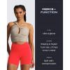 imageAoxjox Trinity Workout Biker Shorts for Women CrossWaist Crossover High Waisted Tummy Control Athletic Running Yoga Short 6quotFiery Coral