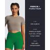 imageAoxjox Trinity Workout Biker Shorts for Women CrossWaist Crossover High Waisted Tummy Control Athletic Running Yoga Short 6quotJolly Green