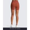 imageAoxjox Trinity Workout Biker Shorts for Women CrossWaist Crossover High Waisted Tummy Control Athletic Running Yoga Short 6quotRust Red