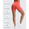 imageAoxjox Trinity Workout Biker Shorts for Women CrossWaist Crossover High Waisted Tummy Control Athletic Running Yoga Short 6quotSpiced Coral