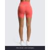 imageAoxjox Trinity Workout Biker Shorts for Women CrossWaist Crossover High Waisted Tummy Control Athletic Running Yoga Short 6quotSpiced Coral