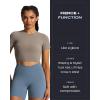 imageAoxjox Trinity Workout Biker Shorts for Women CrossWaist Crossover High Waisted Tummy Control Athletic Running Yoga Short 6quotSteel Blue