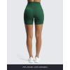imageAoxjox Trinity Workout Biker Shorts for Women CrossWaist Crossover High Waisted Tummy Control Athletic Running Yoga Short 6quotStorm Green