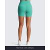 imageAoxjox Trinity Workout Biker Shorts for Women CrossWaist Crossover High Waisted Tummy Control Athletic Running Yoga Short 6quotTurquoise