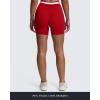 imageAoxjox Velma Workout Biker Shorts for Women Color Block CrossWaist High Waisted Exercise Gym Running Yoga Short 6quotRacing RedWhite