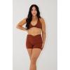imageAoxjox Venus Workout Biker Shorts for Women CrossWaist Tummy Control High Waisted Hidden Scrunch Yoga Short 5quot6quot7quotCherry Mahogany