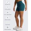 imageAoxjox Venus Workout Biker Shorts for Women CrossWaist Tummy Control High Waisted Hidden Scrunch Yoga Short 5quot6quot7quotDeep Lagoon