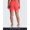 imageAoxjox Venus Workout Biker Shorts for Women CrossWaist Tummy Control High Waisted Hidden Scrunch Yoga Short 5quot6quot7quotFiery Coral