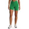 imageAoxjox Venus Workout Biker Shorts for Women CrossWaist Tummy Control High Waisted Hidden Scrunch Yoga Short 5quot6quot7quotJolly Green