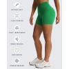 imageAoxjox Venus Workout Biker Shorts for Women CrossWaist Tummy Control High Waisted Hidden Scrunch Yoga Short 5quot6quot7quotJolly Green