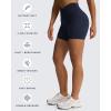 imageAoxjox Venus Workout Biker Shorts for Women CrossWaist Tummy Control High Waisted Hidden Scrunch Yoga Short 5quot6quot7quotNavy