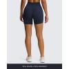 imageAoxjox Venus Workout Biker Shorts for Women CrossWaist Tummy Control High Waisted Hidden Scrunch Yoga Short 5quot6quot7quotNavy