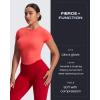 imageAoxjox Womens Short Sleeve TShirts GEO Baby Tee Workout Gym Yoga Crop TopFiery Coral